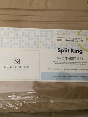 King Split sheet set